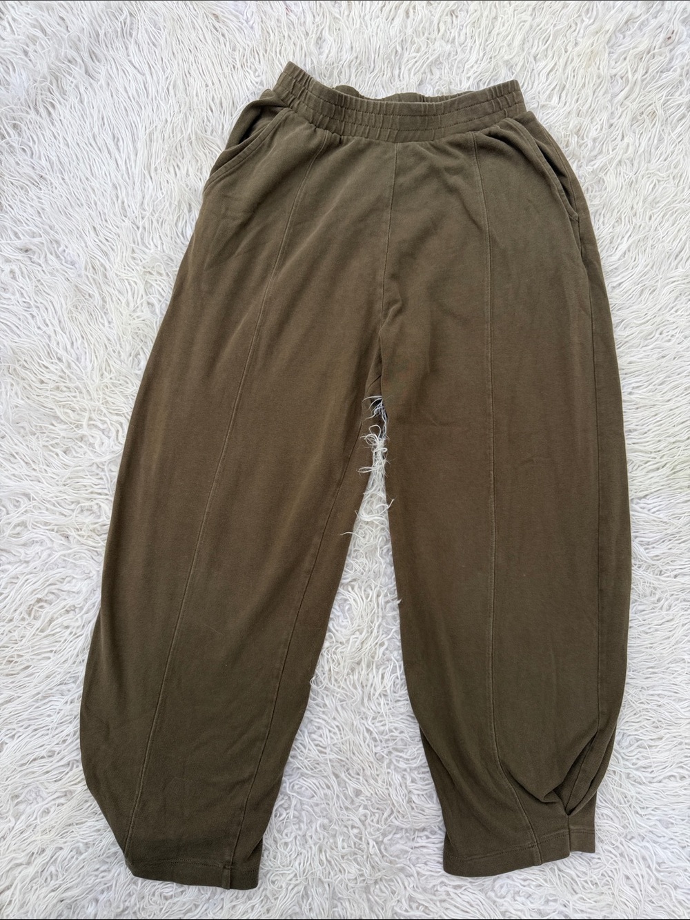 Zara Wide-Leg Pants in Olive